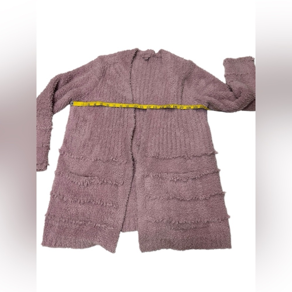 Barefoot Dreams CozyChic Plush Boardwalk Cardigan Mauve Purple Size Large - Picture 7 of 13